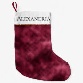 Bourgondisch rood kleine kerstsok (Voorkant)