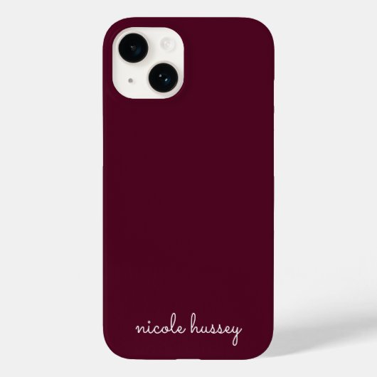Bourgondisch schrift | Stijlvol monogram Modern Case-Mate iPhone Case (Achterkant)