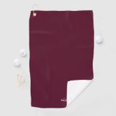 Bourgondisch schrift | Stijlvol monogram Modern Golfhanddoek (Insitu)