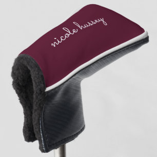 Bourgondisch schrift   Stijlvol monogram Modern Golfheadcover