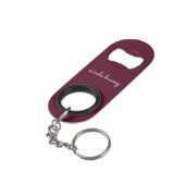 Bourgondisch schrift | Stijlvol monogram Modern Mini Flessenopener (Achterkant Gekanteld)