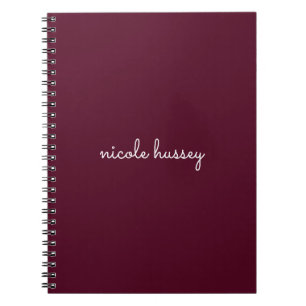 Bourgondisch schrift   Stijlvol monogram Modern Notitieboek