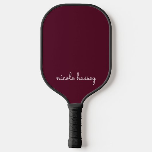Bourgondisch schrift | Stijlvol monogram Modern Pickleball Paddle (Achterkant)