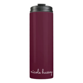 Bourgondisch schrift | Stijlvol monogram Modern Thermosbeker