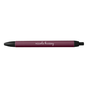 Bourgondisch schrift   Stijlvol monogram Modern Zwarte Inkt Pen