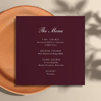 Bourgondisch Schrift Tuscany Villa Bruiloft Menu