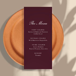 Bourgondisch script Toscane villa bruiloft Menu
