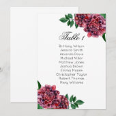 Bourgondisch trouw zitplaatskaart. Tafelplan met d Kaart (Voorkant / Achterkant)