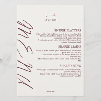 Bourgondisch trouwmenu menu