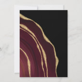 Bourgondische agaat donkere bruiloft kaart (Achterkant)