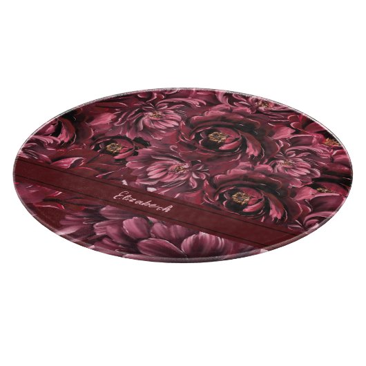 Bourgondische Bloem Elegantie Snijplank (Hoek)