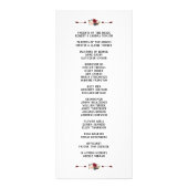 Bourgondische bloem gouden zeshoek frame huwelijks reclamekaart (Achterkant)