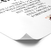 Bourgondische bloem-herdenkingsbord poster (Hoek)