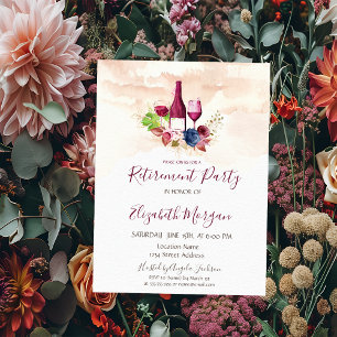 Bourgondische Bloem Wijnproeverij Aquarel Pensione Save The Date