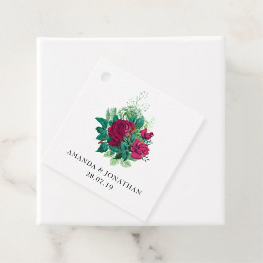  Bourgondische bloemen Bedankjes Labels (In situ)