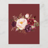 Bourgondische bloemen ontvangst bruiloft bijlage (Achterkant)