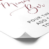 Bourgondische Bloemen, Roze Bloemen, Boho, Mimosa Poster (Hoek)