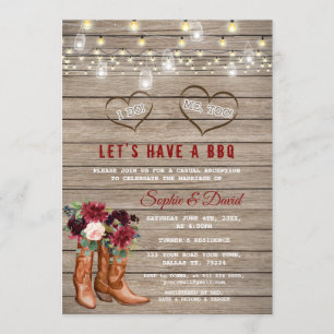 Bourgondische Bloemen Western Cowboylaarzen I DO B Kaart