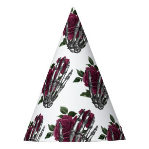 Bourgondische bloemenskelet hand gotisch feesthoedjes