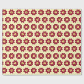 Bourgondische Bloemmotief Cadeaupapier (Vlak)