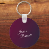 Bourgondische bloemrijke moeder van de bruid sleutelhanger (Achterkant)