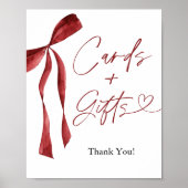 Bourgondische boog Kaarten en geschenken teken Poster (Voorkant)