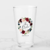 Bourgondische bouquet-krans | De bruid Glas (Voorkant)