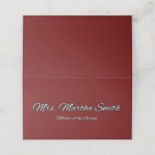 Bourgondische bruiloft Plaatskaarten (Buitenkant ongevouwen)