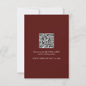 Bourgondische bruiloft uitnodiging met QR-code (Achterkant)