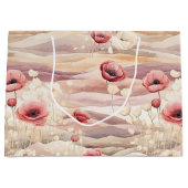 Bourgondische Crème Blush Bloemrijke Bruiloft Groot Cadeauzakje (Voorkant)