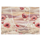 Bourgondische Crème Blush Bloemrijke Bruiloft Groot Cadeauzakje (Achterkant)