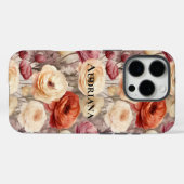 Bourgondische Crème Lente Bloemen   Case-Mate iPhone Case (Achterkant (horizontaal))