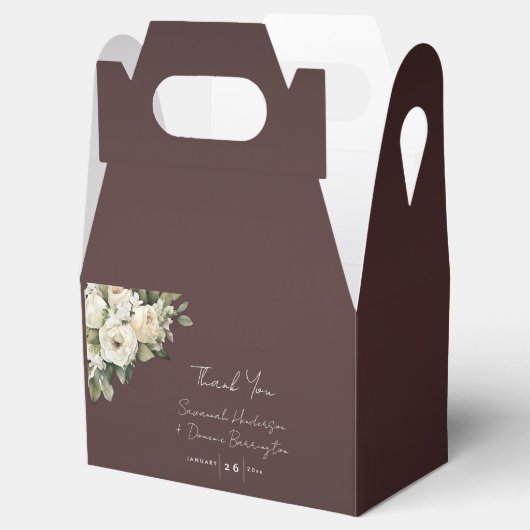 Bourgondische en romantische Rozen bruiloft gunst Bedankdoosjes (Geopend)