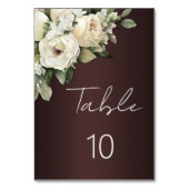 Bourgondische en witte rozen  Boho bruiloft Kaart (Achterkant)