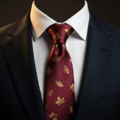 Bourgondische Goudblad Elegantie Stropdas