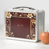 Bourgondische gouden bloemen lunchbox (In situ)