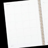 Bourgondische gouden sterren monogram naam 2026 planner