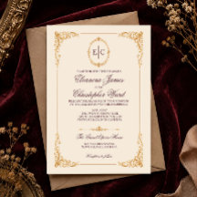 Bourgondische Grand Opera Trouwuitnodiging