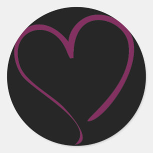 Bourgondische hart Sticker - Kies kleur!