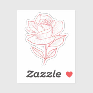 Bourgondische Heirloom Tuinroos Kiss Cut Sticker