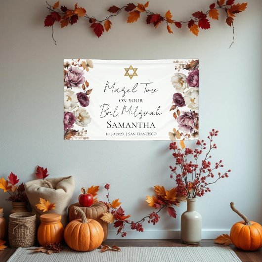 Bourgondische Herfst Bat Mitzvah Spandoek