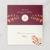 Bourgondische herfst bruiloft (Buitenkant ongevouwen)