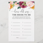 Bourgondische herfst Hoe oud was de bruid om te zi (Voorkant)