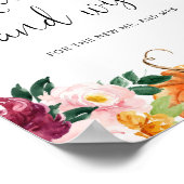 Bourgondische herfstadvies en wensen voor pasgetro poster (Hoek)