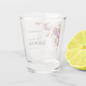 Bourgondische herfstbloem bruiloft bruidsfeest shot glas (Achterkant)