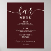 Bourgondische huwelijksbarmenu poster (Voorkant)