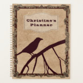 Bourgondische kraai en aangepaste tekst op Antiek Planner (Voorkant)