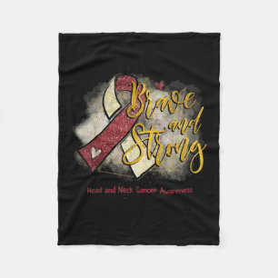 Bourgondische lint dappere en sterke hoofd nekkank fleece deken