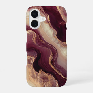 Bourgondische Luxe Vrouwelijk – Elegante Chic iPhone 16 Hoesje