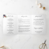 Bourgondische marine bruiloft welkomstbrief & reis drieluik programma (Binnen)